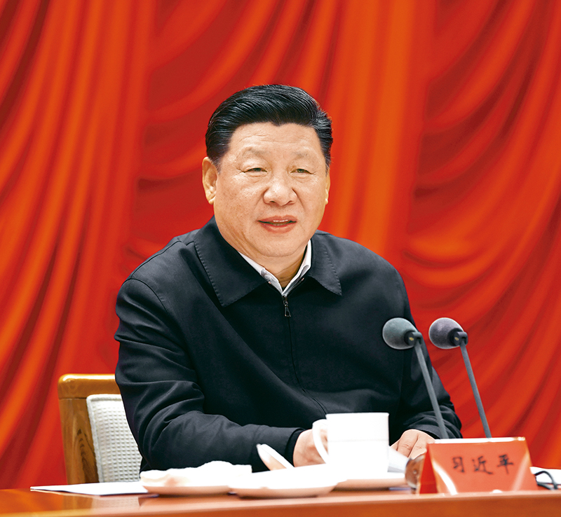 　　2019年1月21日，省部級主要領(lǐng)導(dǎo)干部堅(jiān)持底線思維著力防范化解重大風(fēng)險(xiǎn)專題研討班在中央黨校開班。中共中央總書記、國家主席、中央軍委主席習(xí)近平在開班式上發(fā)表重要講話。 新華社記者 饒愛民/攝